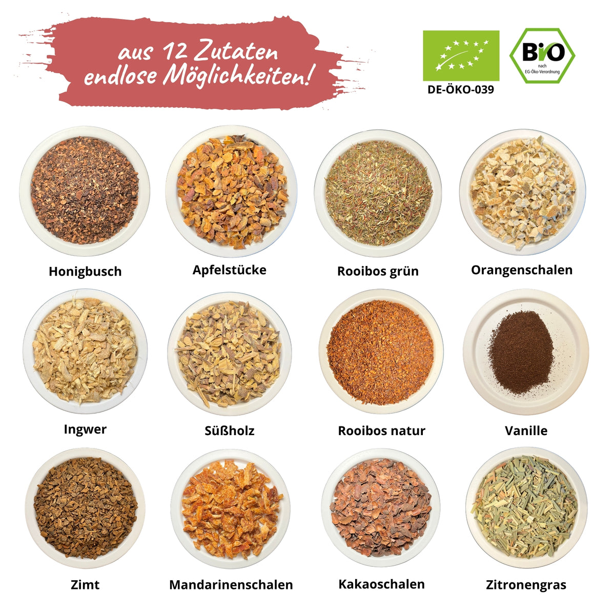Bio Rooibos Tee DIY Set – Tee selber mischen Geschenkset | AETERIA®