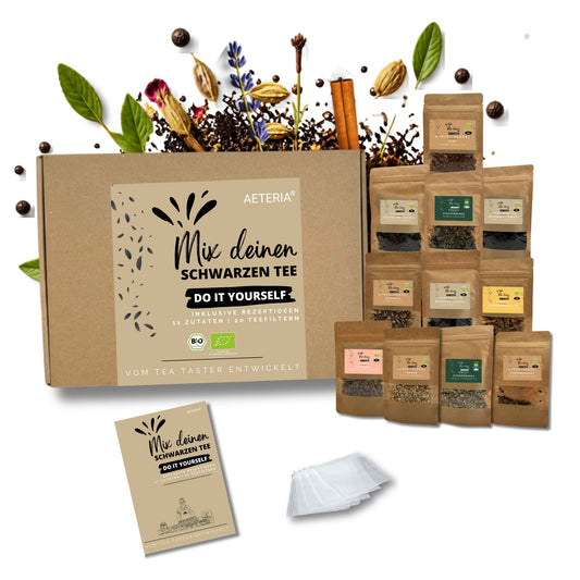 Bio Schwarztee DIY Set – Tee selber mischen Geschenkset | AETERIA®