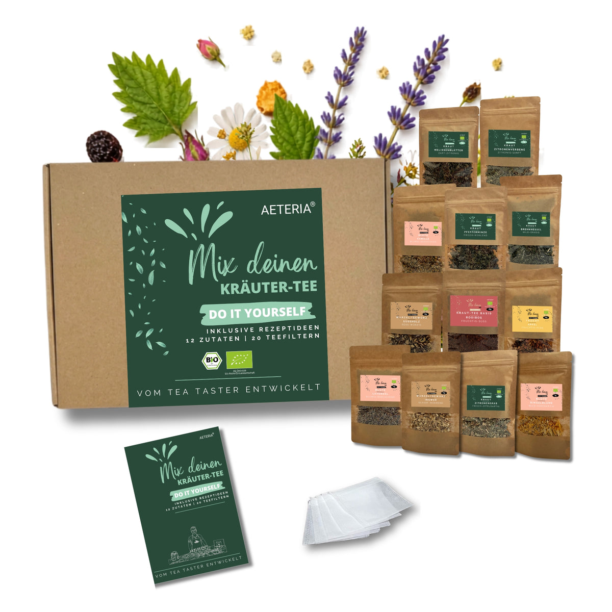 Bio Kräutertee DIY Set – Tee selber mischen Geschenkset | AETERIA®