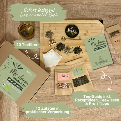 Bio Grüntee DIY Set – Tee selber mischen Geschenkset | AETERIA®