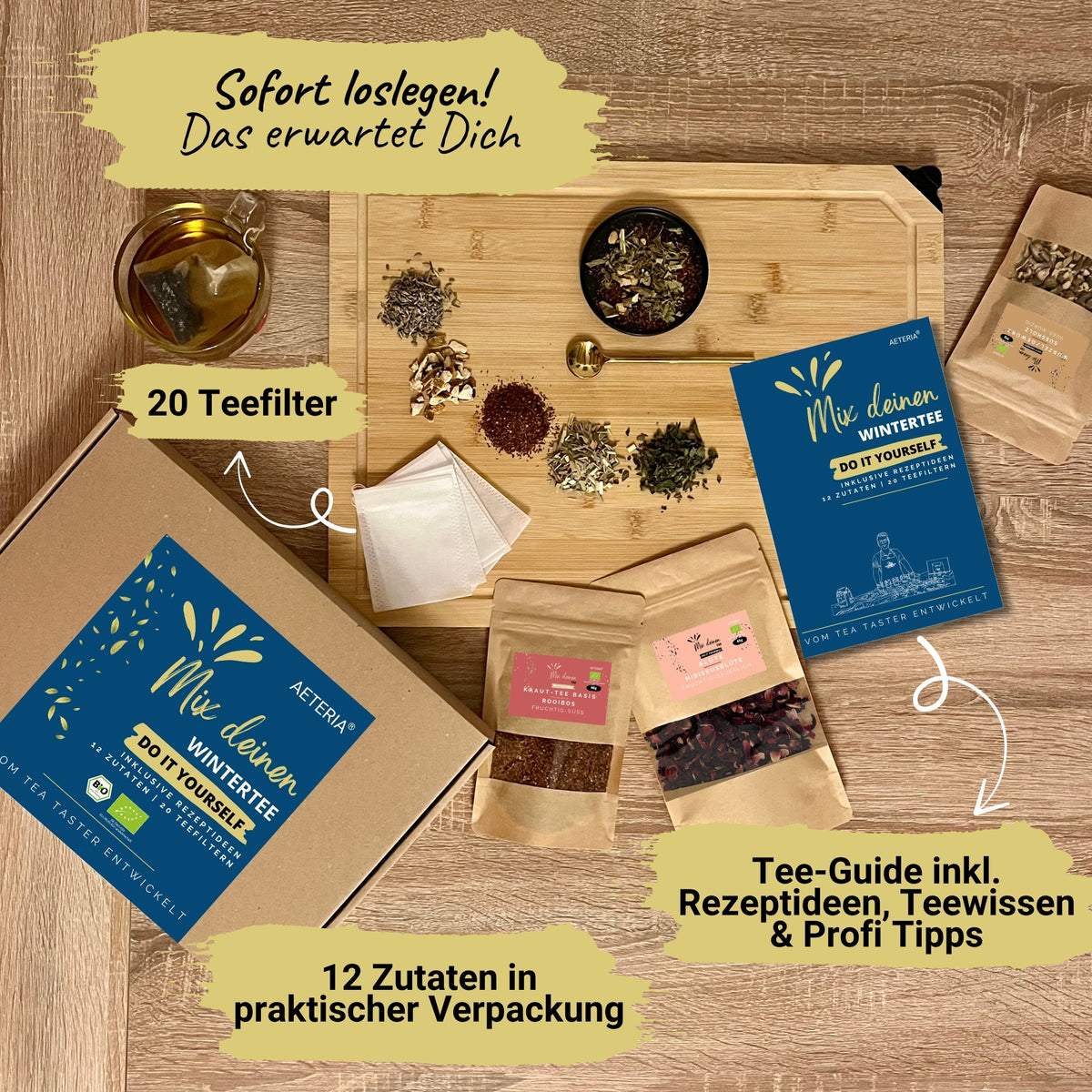 Bio Winter Früchtetee DIY Set – Tee selber mischen Geschenkset | AETERIA®