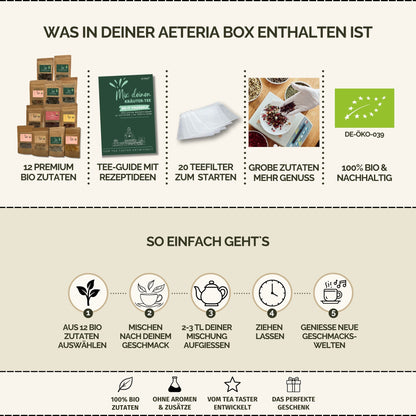 Bio Kräutertee DIY Set – Tee selber mischen Geschenkset | AETERIA®